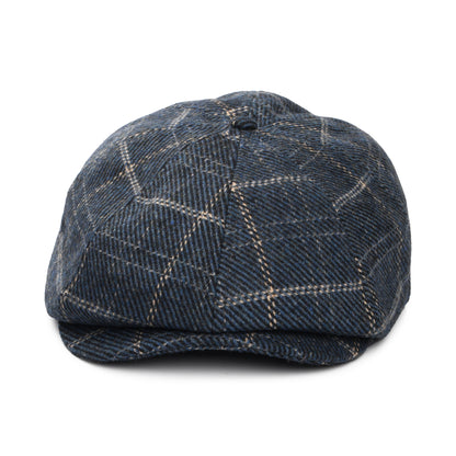 Casquette Gavroche à Carreaux Brood indigo-beige sable BRIXTON