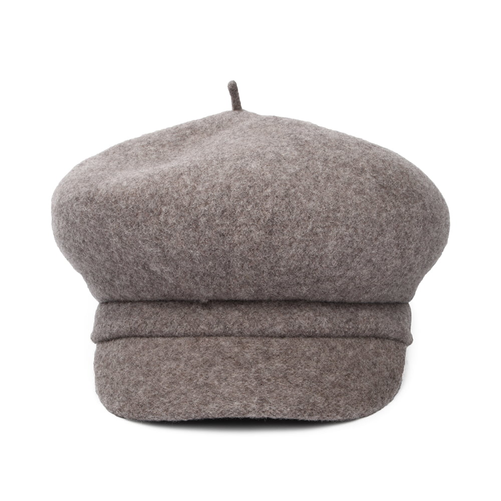 Casquette Gavroche en Laine Vanessa taupe WHITELEY