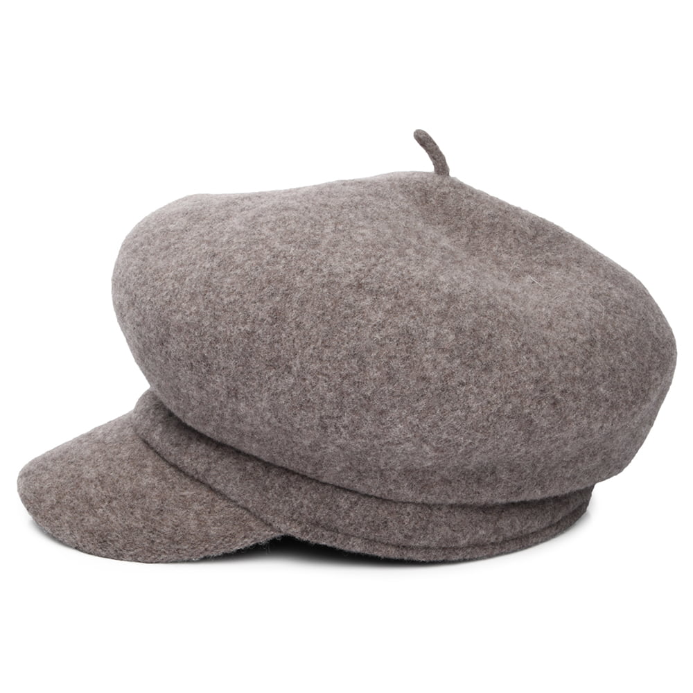 Casquette Gavroche en Laine Vanessa taupe WHITELEY