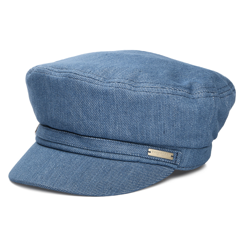 Casquette Gavroche en Denim bleu SEEBERGER