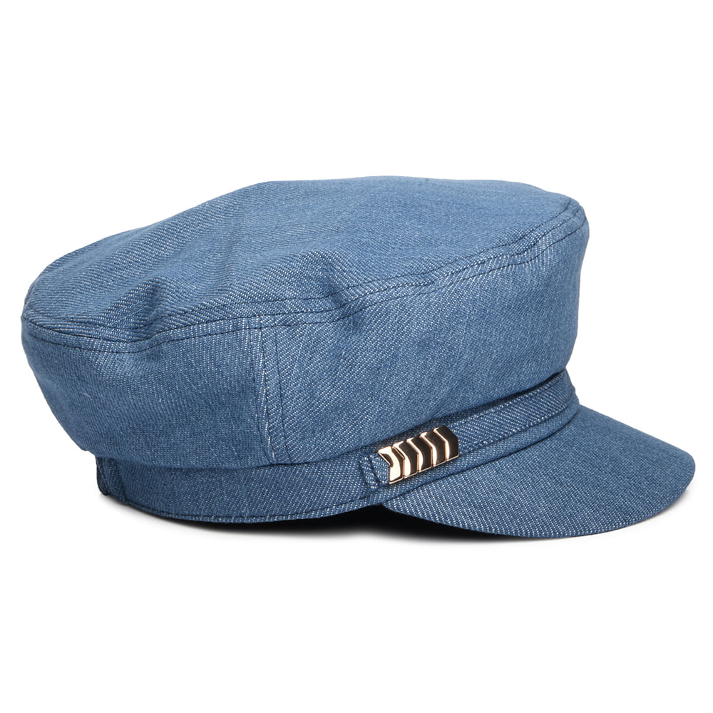 Casquette Gavroche en Denim bleu SEEBERGER