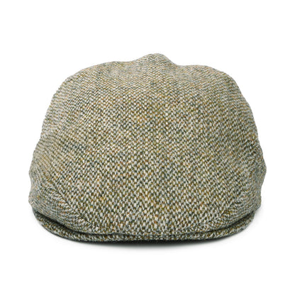 Casquette Plate en HARRIS TWEED Piqué Œil de Perdrix sauge CITY SPORT