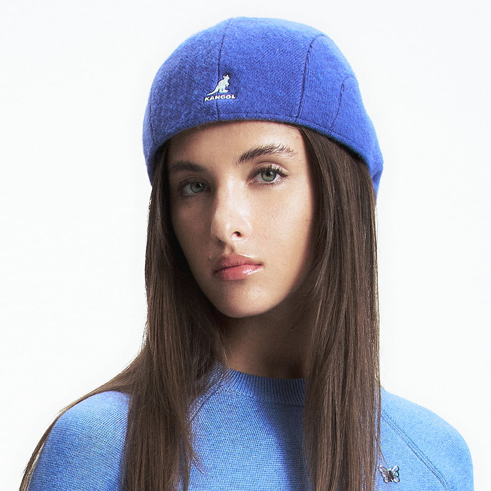 Casquette Plate en Laine 507 indigo KANGOL