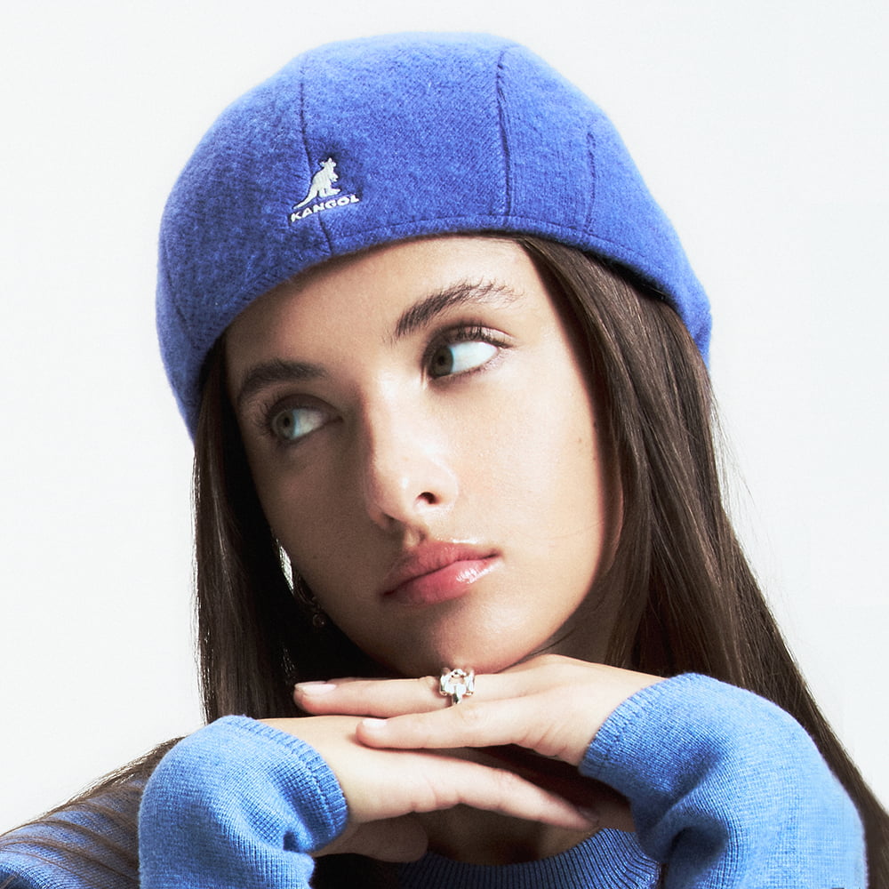 Casquette Plate en Laine 507 indigo KANGOL