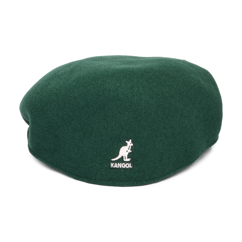 Casquette Plate 504 en Laine émeraude KANGOL