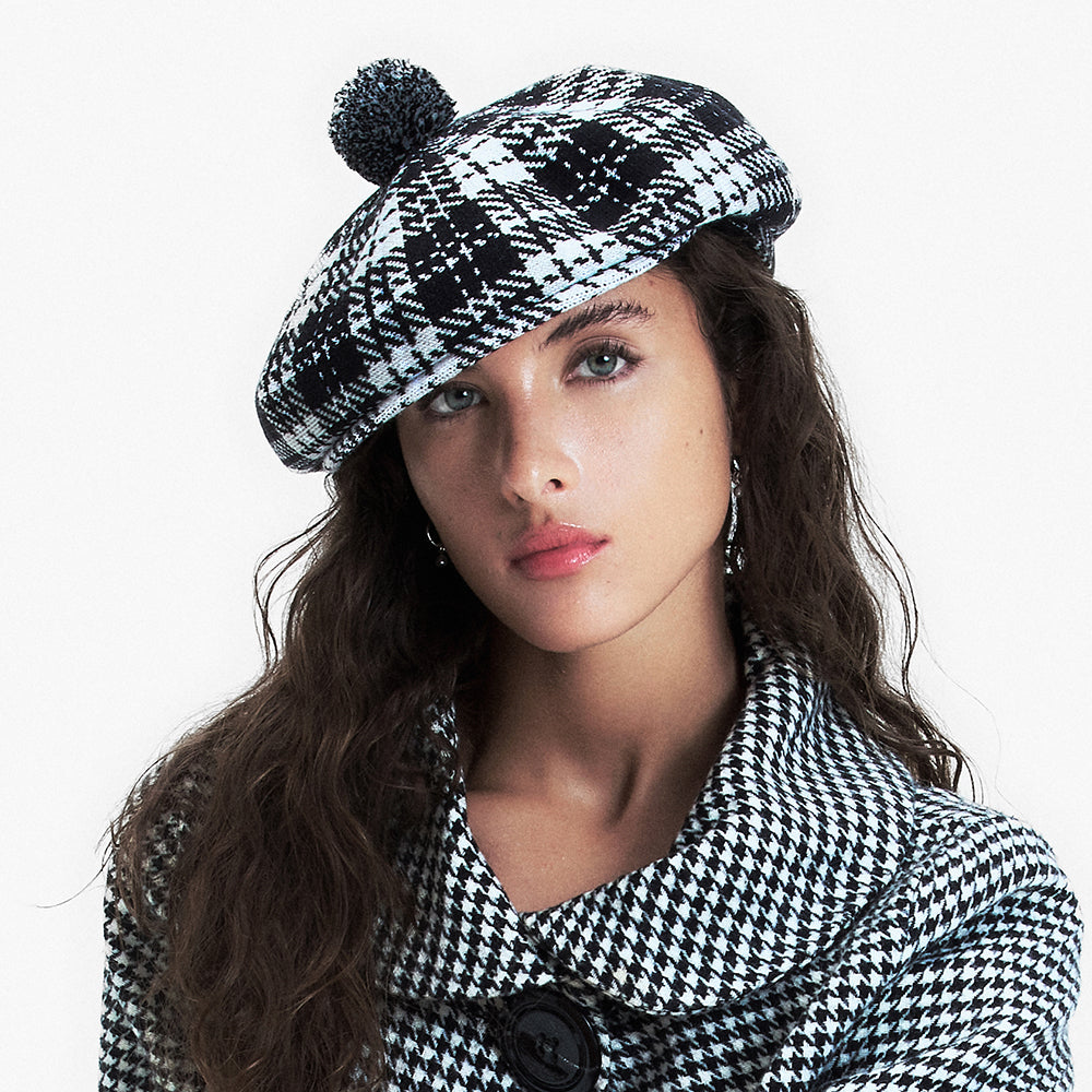 Casquette Plate à Pompon New Heritage noir-gris KANGOL