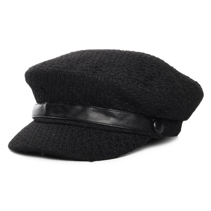 Casquette Gavroche en Bouclette Donna noir SCALA