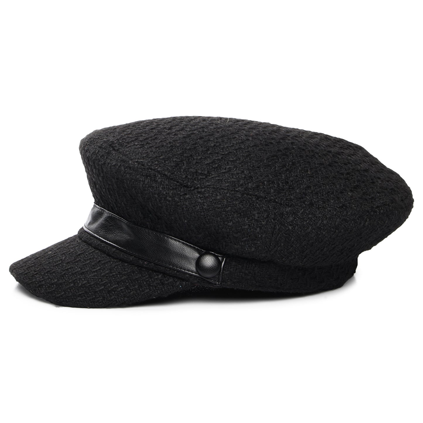 Casquette Gavroche en Bouclette Donna noir SCALA