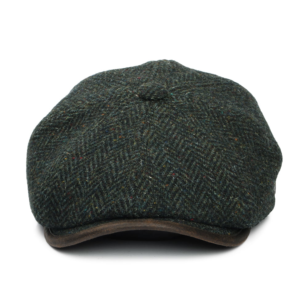 Casquette Gavroche en Laine Britannique à Chevrons Shelby forêt FAILSWORTH
