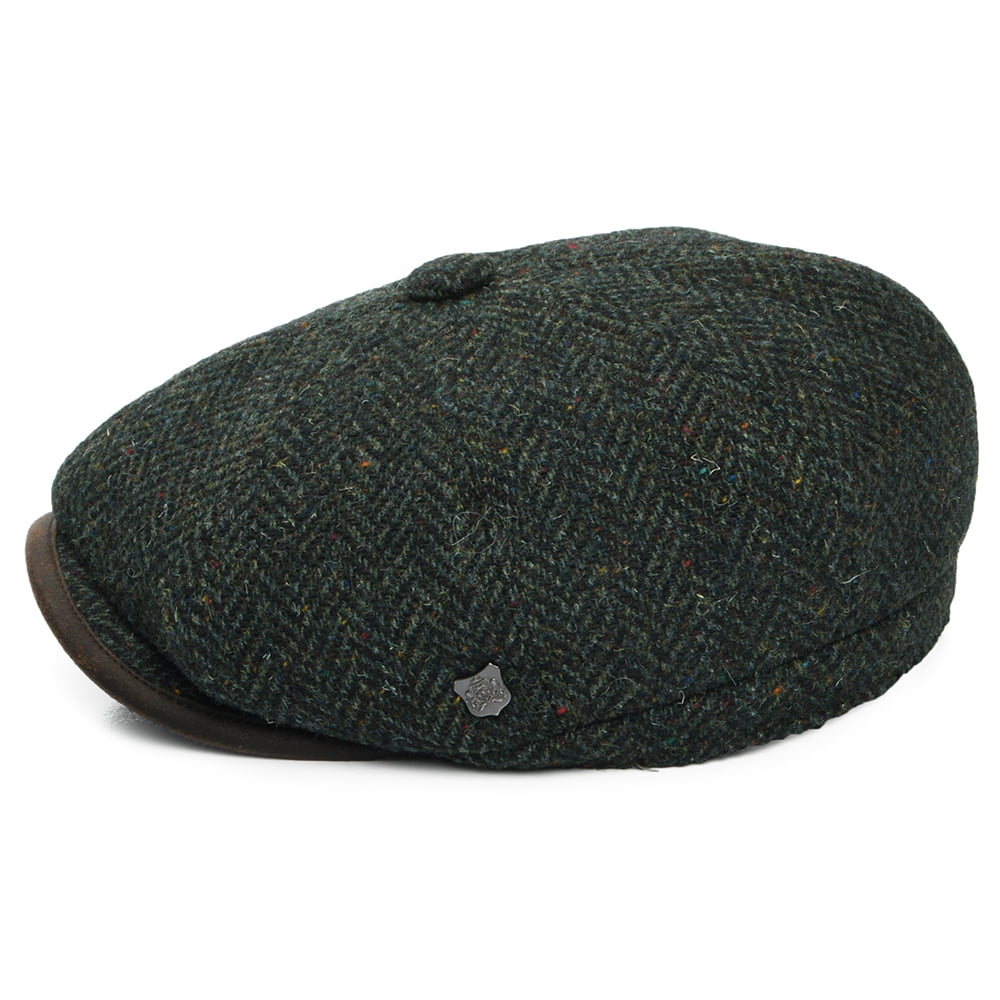Casquette Gavroche en Laine Britannique à Chevrons Shelby forêt FAILSWORTH