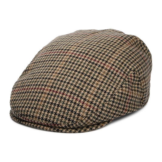Casquette Plate Pied-de-Poule Norwich en Tweed de Laine sable-multi FAILSWORTH