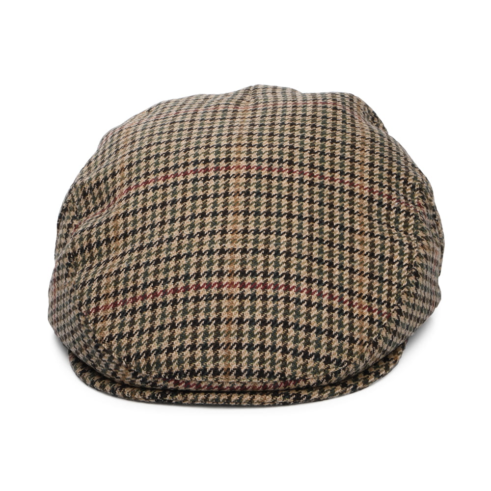 Casquette Plate Pied-de-Poule Norwich en Tweed de Laine sable-multi FAILSWORTH