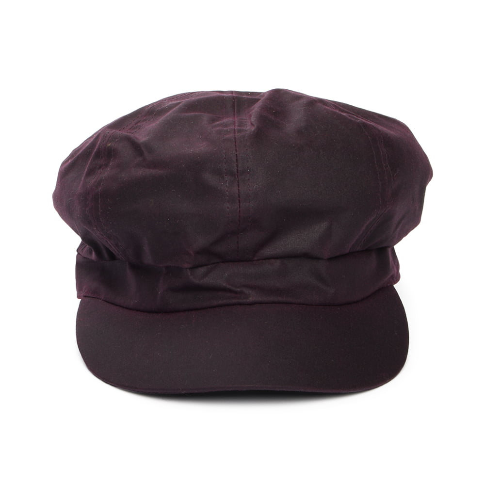 Casquette Gavroche en Coton Ciré Britannique merlot FAILSWORTH