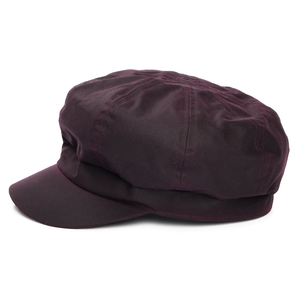 Casquette Gavroche en Coton Ciré Britannique merlot FAILSWORTH