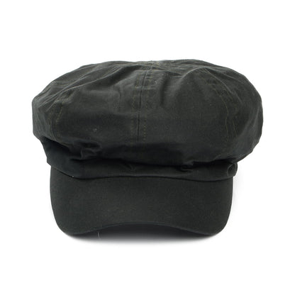 Casquette Gavroche en Coton Ciré Britannique olive FAILSWORTH
