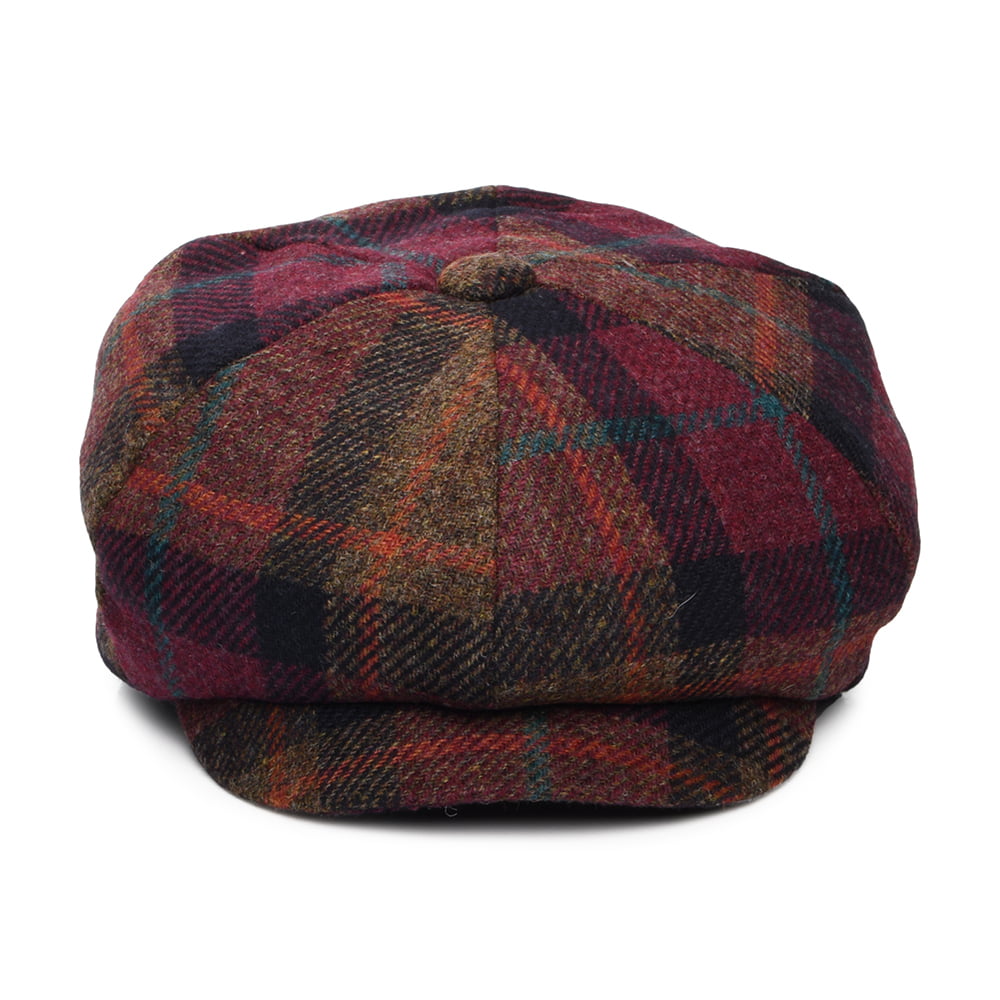 Casquette Gavroche Tartan en Laine Britannique quetsche-multi FAILSWORTH