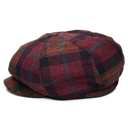 Casquette Gavroche Tartan en Laine Britannique quetsche-multi FAILSWORTH