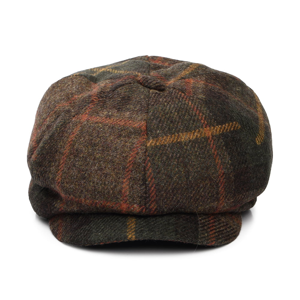 Casquette Gavroche Tartan en Laine Britannique mousse-multi FAILSWORTH