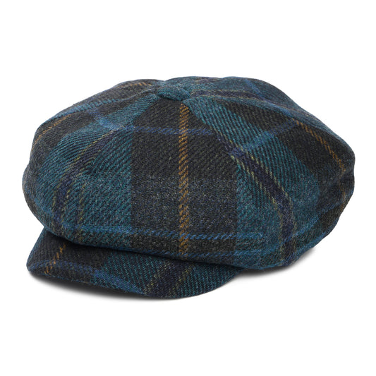 Casquette Gavroche Tartan en Laine Britannique cyan-multi FAILSWORTH