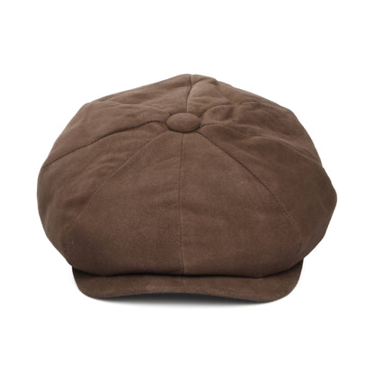Casquette Gavroche en Daim Gatsby marron foncé DENTON