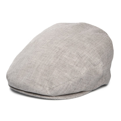 Casquette Plate en Lin à Micro Chevrons gris clair CITY SPORT