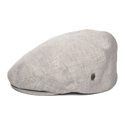 Casquette Plate en Lin à Micro Chevrons gris clair CITY SPORT