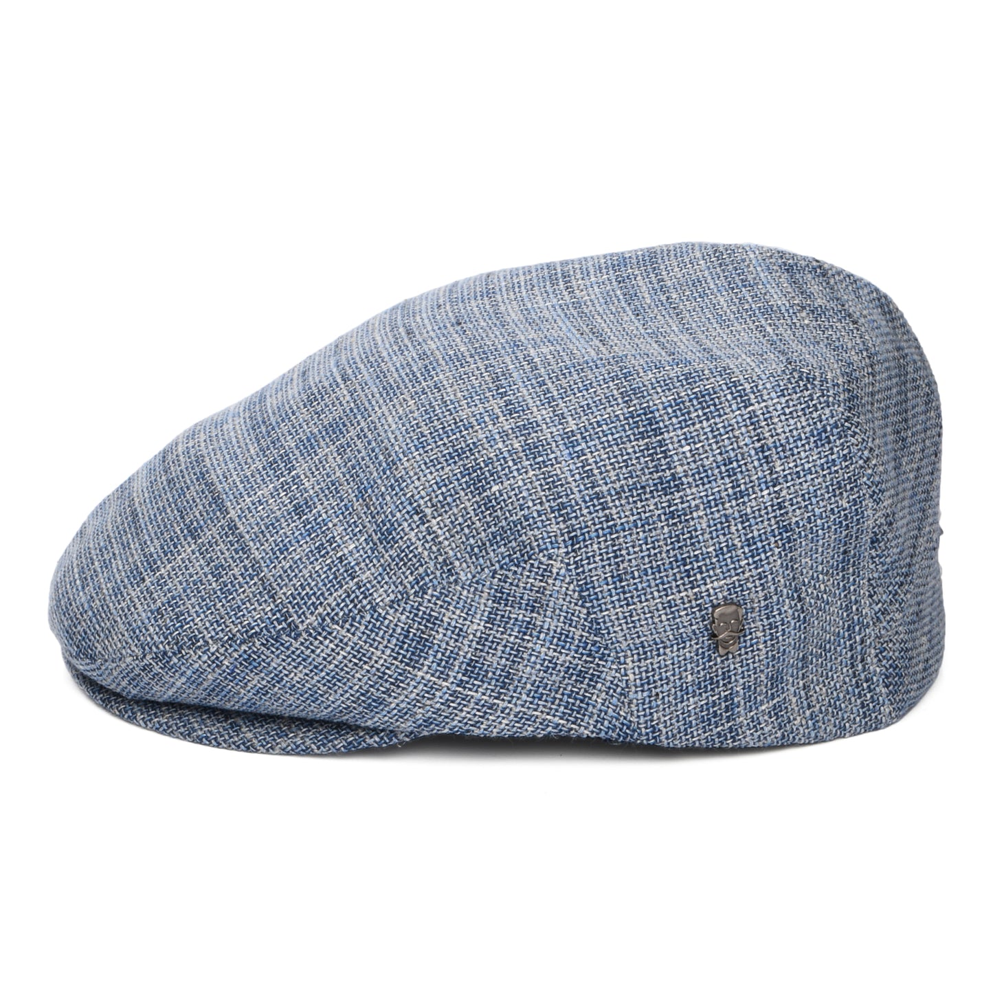 Casquette Plate en Lin et Coton Texturé bleu CITY SPORT