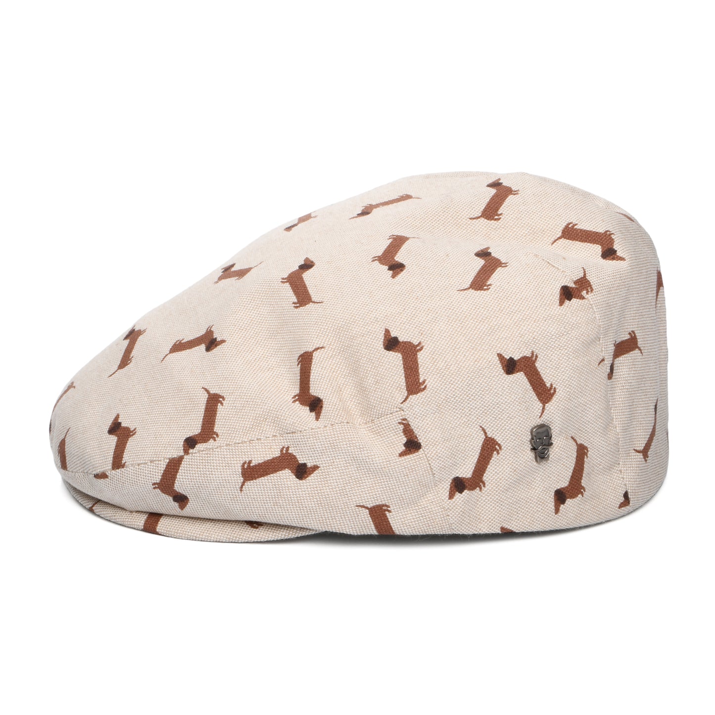 Casquette Plate en Coton Teckel beige CITY SPORT