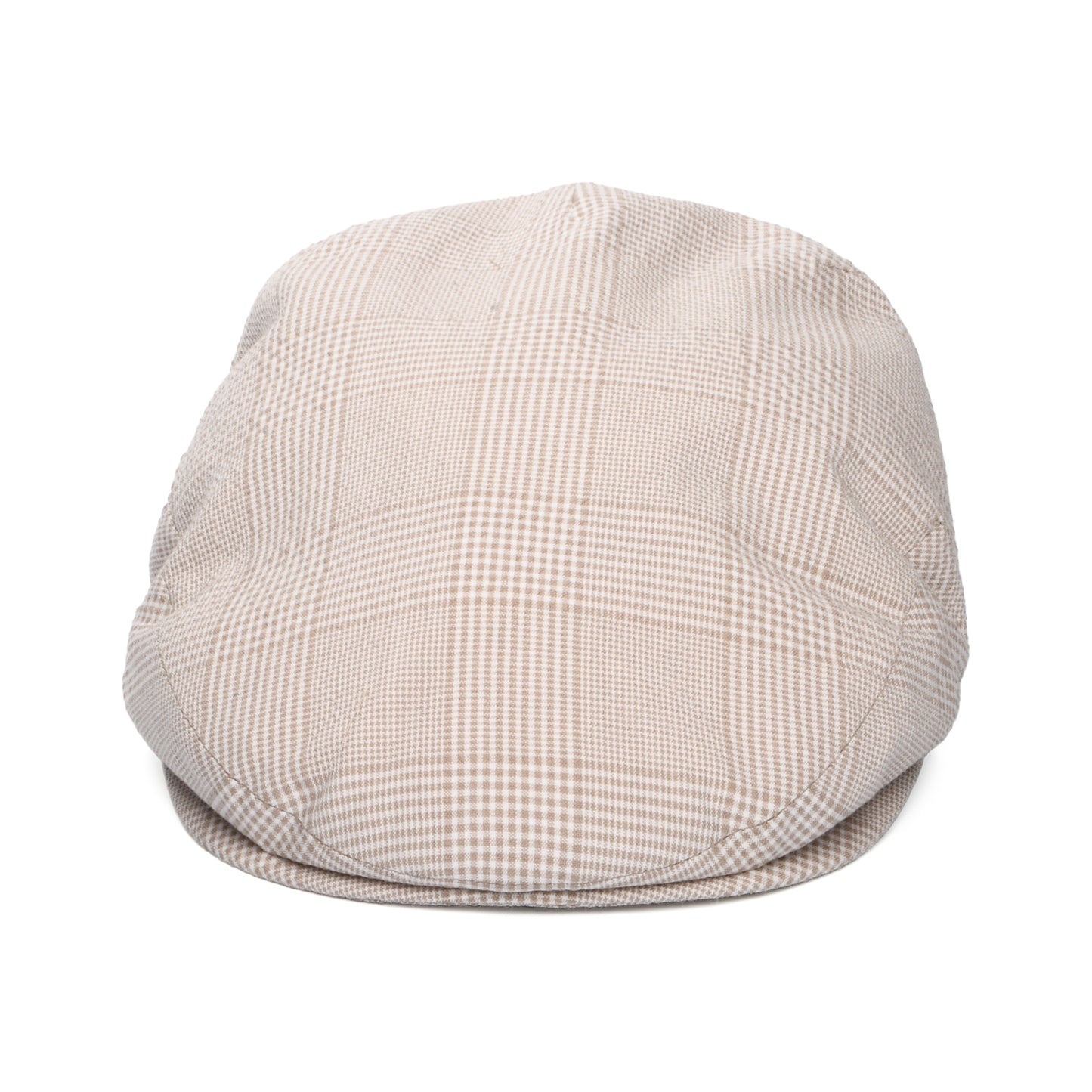Casquette Plate Légère à Carreaux beige sable CITY SPORT