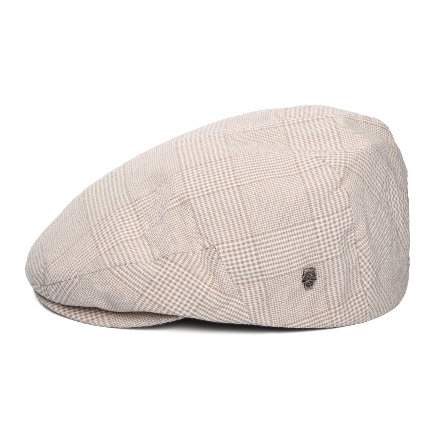 Casquette Plate Légère à Carreaux beige sable CITY SPORT