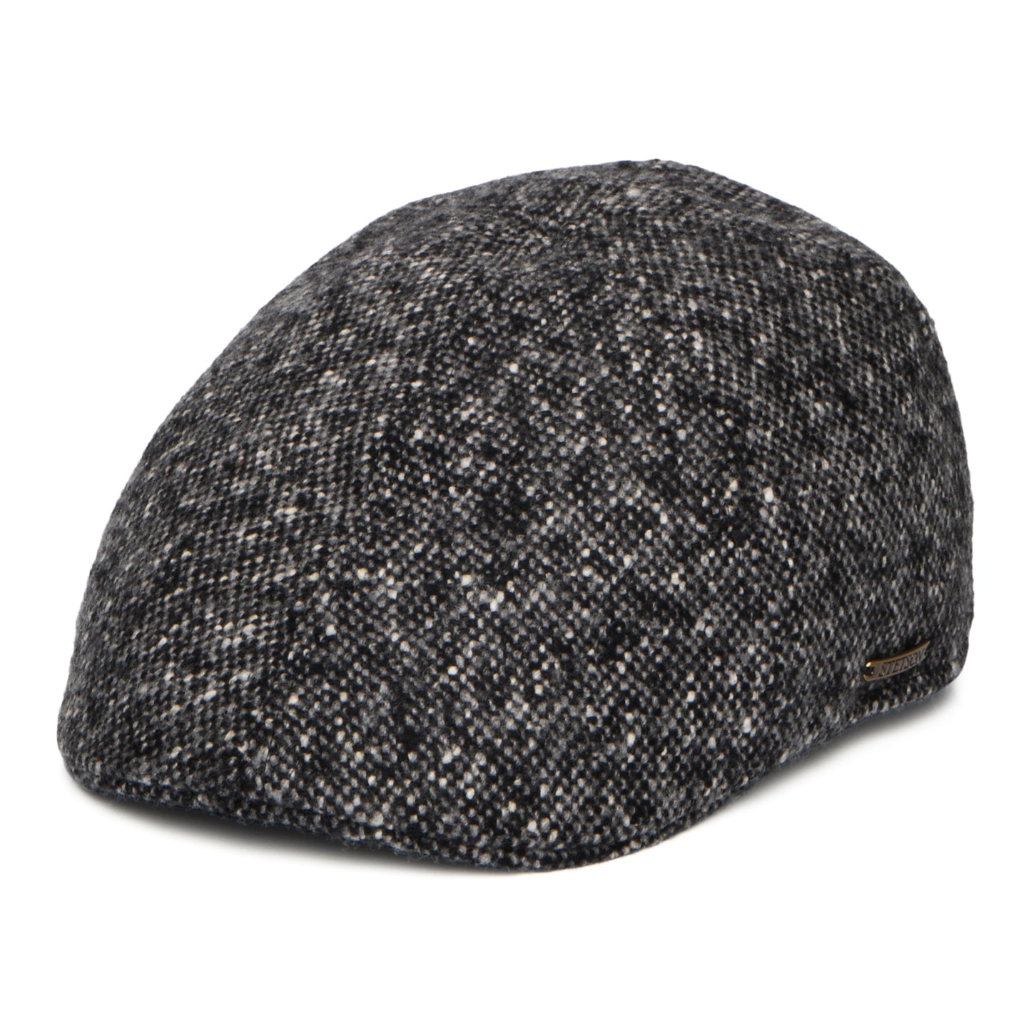 Casquette Plate Bec-de-Canard en Tweed du Donegal anthracite STETSON
