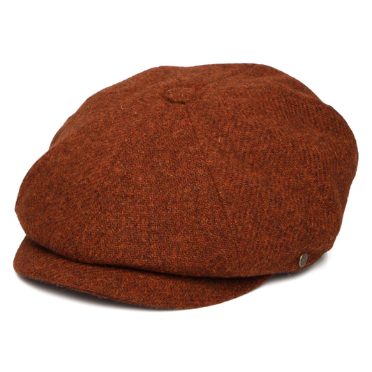 Casquette Gavroche en HARRIS TWEED Carloway rouille FAILSWORTH