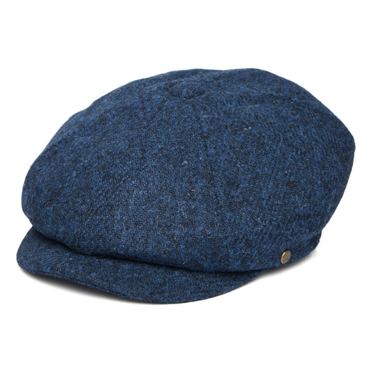 Casquette Gavroche en HARRIS TWEED Carloway bleu profond FAILSWORTH