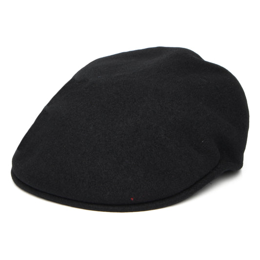 Casquette Plate en Laine 504 noir-doré KANGOL