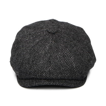 Casquette Gavroche en Laine Britannique à Chevrons Brooklyn anthracite CHRISTYS
