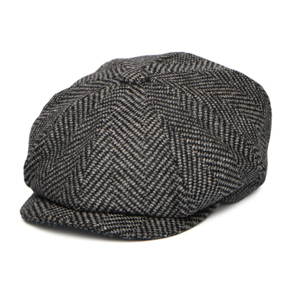 Casquette Gavroche en Laine Mérinos à Chevrons Portobello gris CHRISTYS