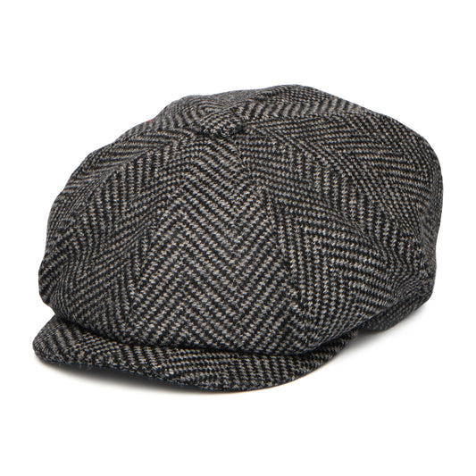 Casquette Gavroche en Laine Mérinos à Chevrons Portobello gris CHRISTYS