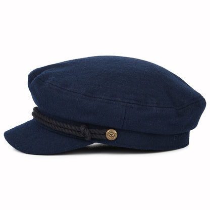 Casquette de Marin en Laine Mélangée bleu marine délavé BRIXTON