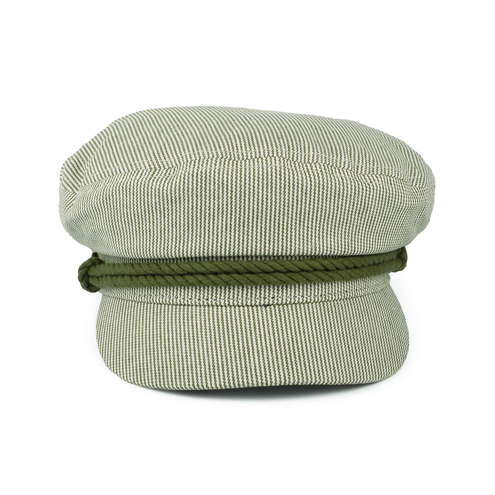Casquette de Marin à Rayures olive-crème BRIXTON