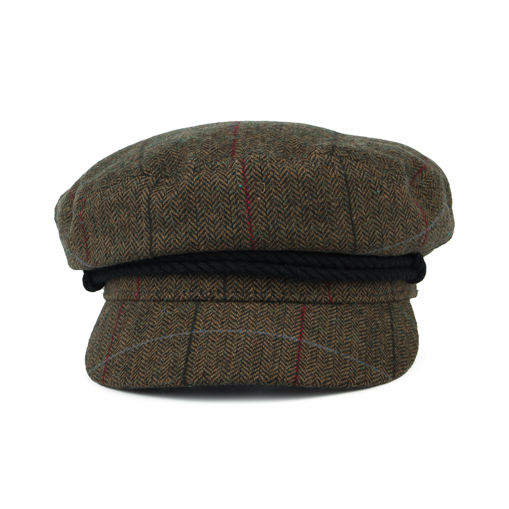 Casquette de Marin à Carreaux et Chevrons marron-noir BRIXTON