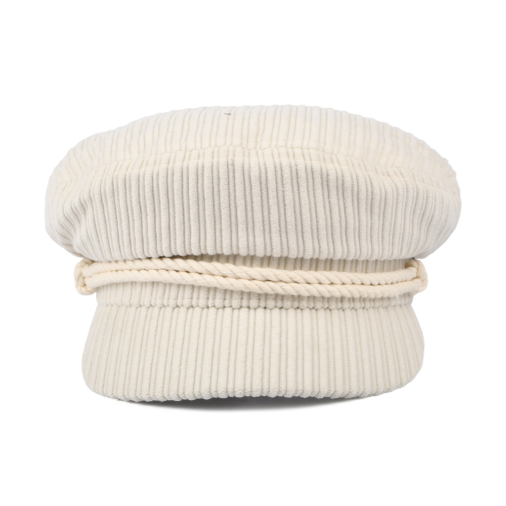 Casquette de Marin en Velours Grosses Mailles blanc cassé BRIXTON