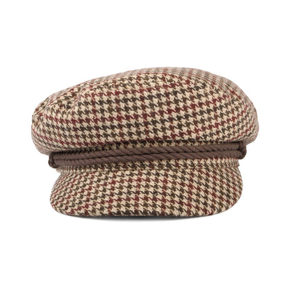 Casquette de Marin Pied-de-Poule sable-marron-rouille BRIXTON