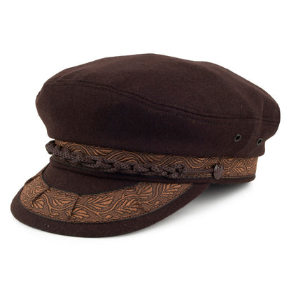 Casquette de Marin Grec en Laine marron JAXON & JAMES