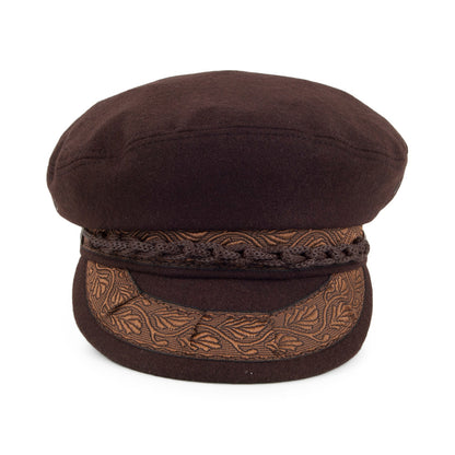 Casquette de Marin Grec en Laine marron JAXON & JAMES