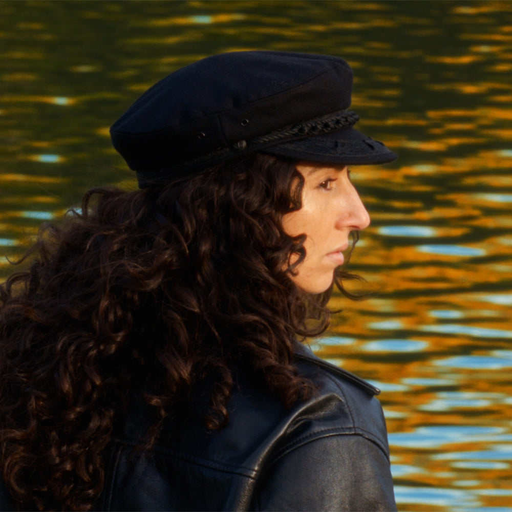 Casquette de Marin Grec en Laine noir JAXON & JAMES