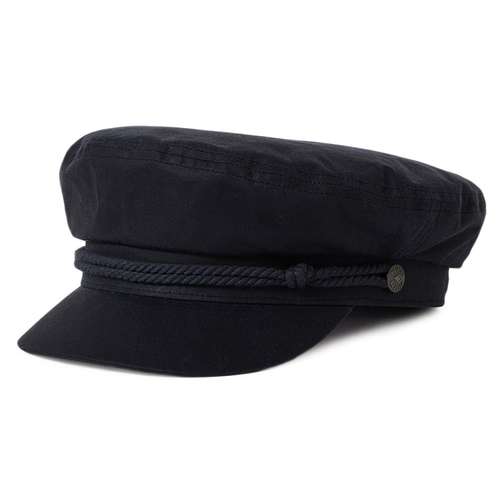 Casquette de Marin en Coton Ciré Weather Guard bleu marine délavé BRIXTON