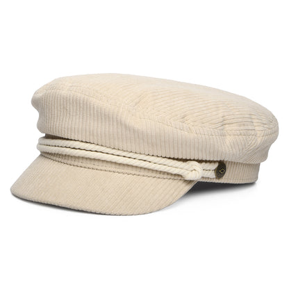 Casquette de Marin en Velours Côtelé crème BRIXTON