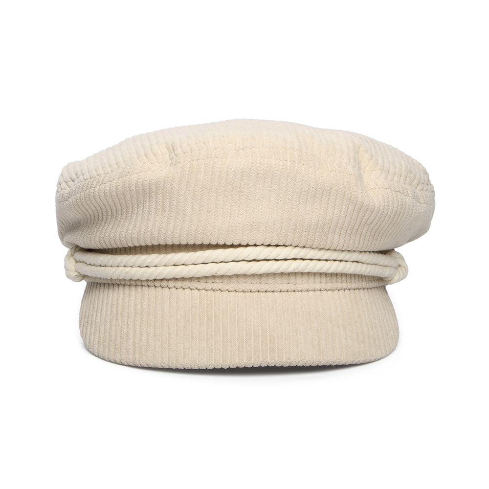 Casquette de Marin en Velours Côtelé crème BRIXTON