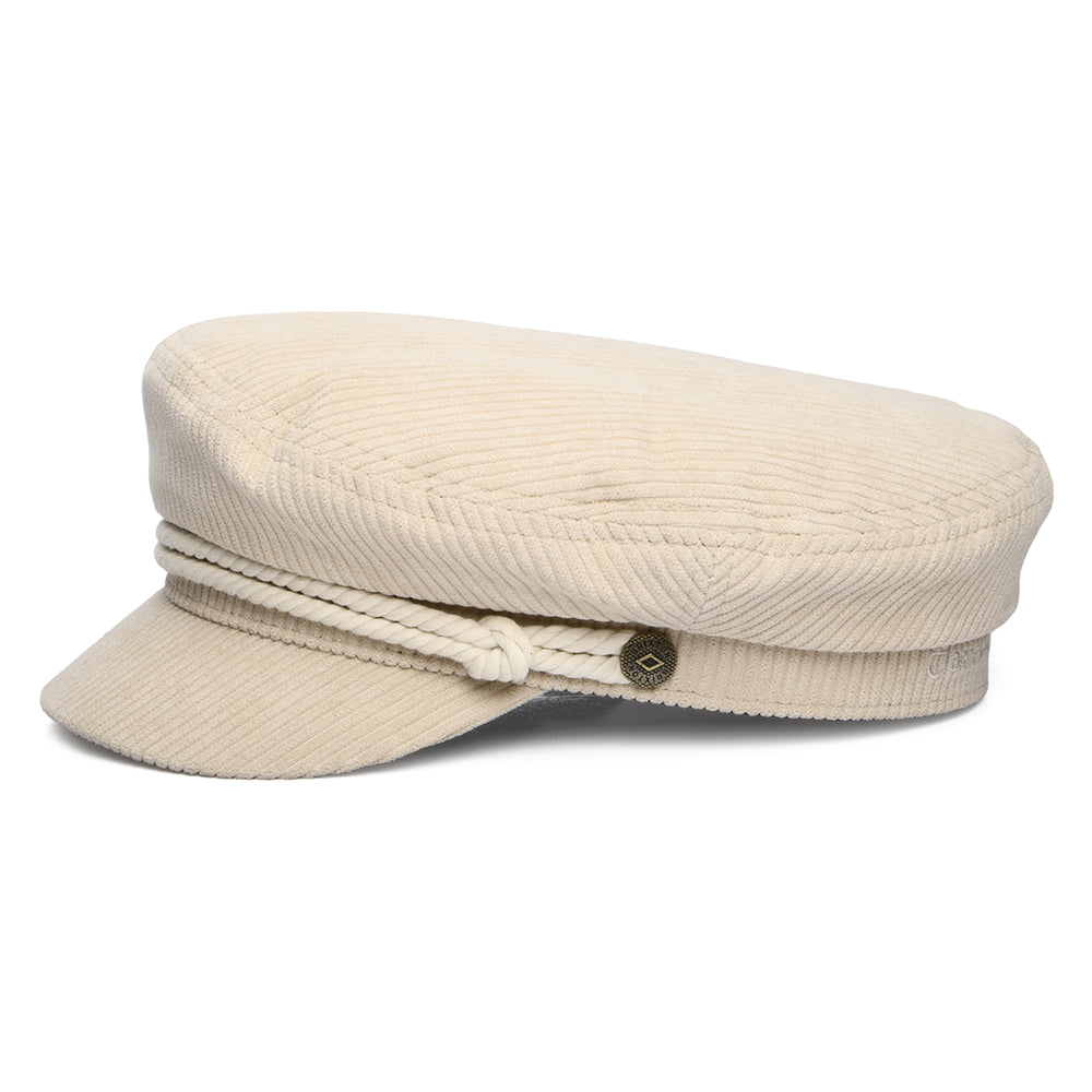 Casquette de Marin en Velours Côtelé crème BRIXTON