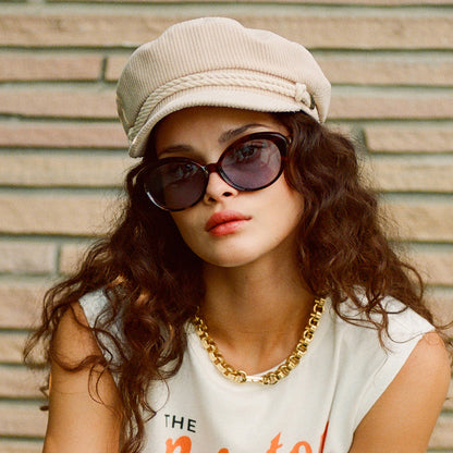 Casquette de Marin en Velours Côtelé crème BRIXTON